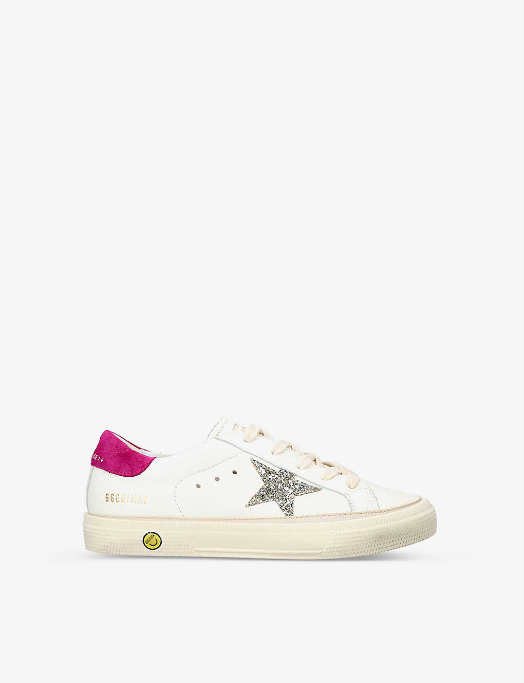 Golden Goose Kids' May Star Leather Trainers 6-9 Years In White