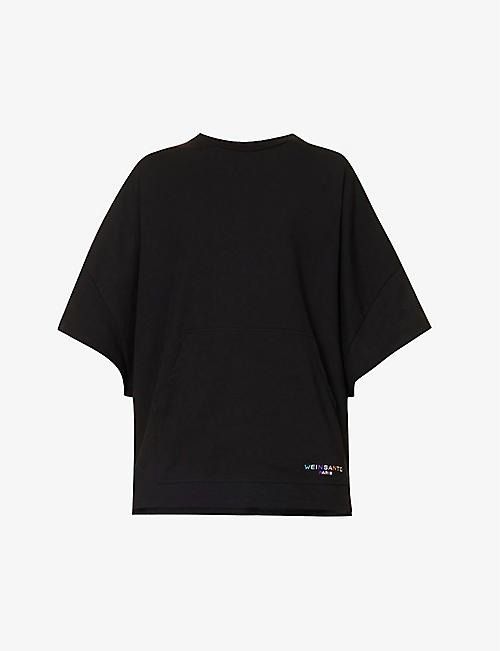 WEINSANTO: Oversized brand-embroidered cotton T-shirt