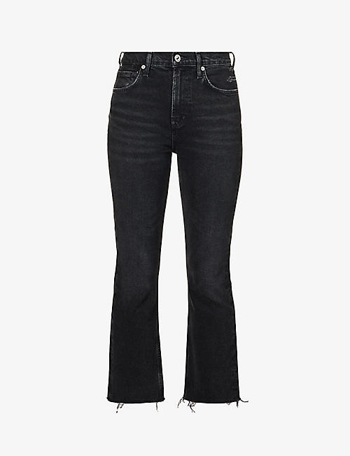 CITIZENS OF HUMANITY: Isola flared mid-rise cotton-blend denim jeans