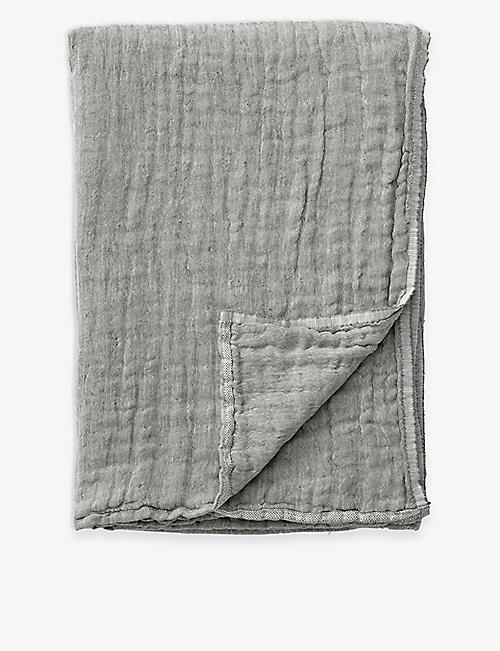 &TRADITION: Collect organic cotton and linen-blend throw 210cm x 140cm