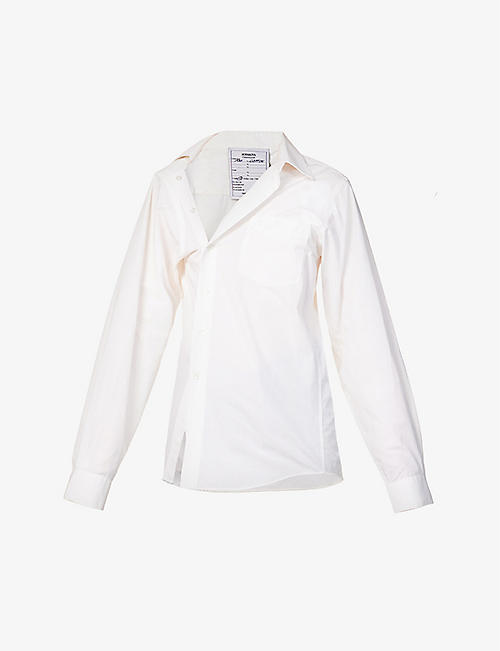 HODAKOVA: Asymmetric collared regular-fit cotton shirt