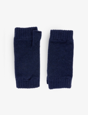 JOHNSTONS: Ribbed-cuff cashmere wrist warmers