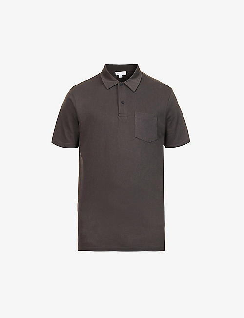 SUNSPEL: Riviera chest-pocket cotton-piqué polo shirt