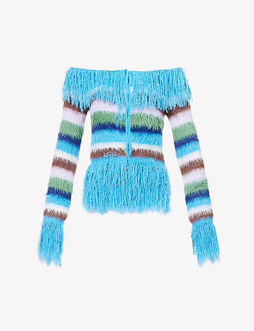 HOUSE OF SUNNY: Vivienne striped knitted top