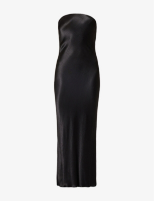 Bec & Bridge Moondance Cowl-neck Satin Maxi Dress In Black