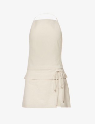 Bec & Bridge Heidi Tie-fastened Mini Dress In Bone