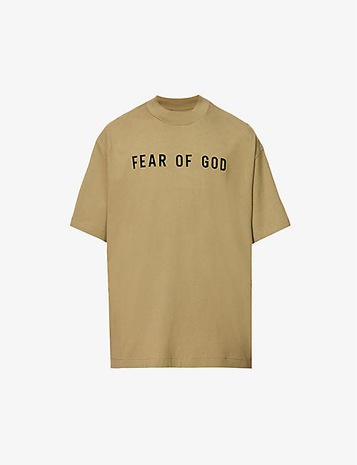 FEAR OF GOD：休闲版型平纹针织棉徽标贴花 T 恤
