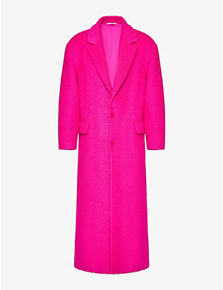 VALENTINO: Notched-lapel oversized-fit wool-blend overcoat