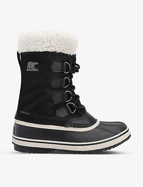 SOREL: Winter Carnival fleece-trim waterproof shell snow boots