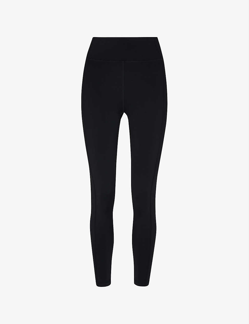 Whistles High-rise Recycled-nylon Stretch Leggings In Black