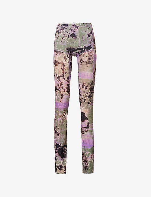 KNWLS: Halcyon abstract-print stretch-woven leggings