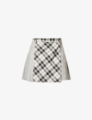 HOUSE OF SUNNY
Victoria check-print cotton mini skirt