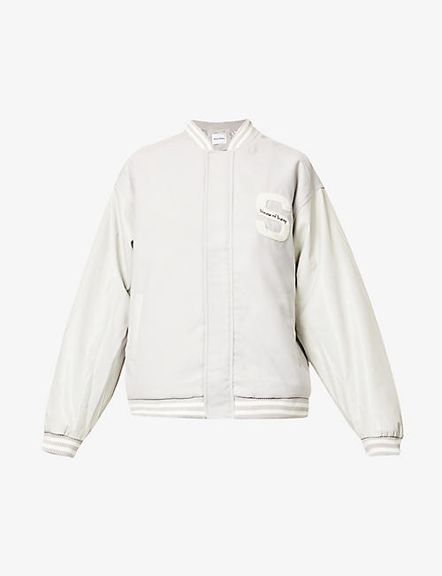 HOUSE OF SUNNY: Track and Field logo-embroidered woven jacket