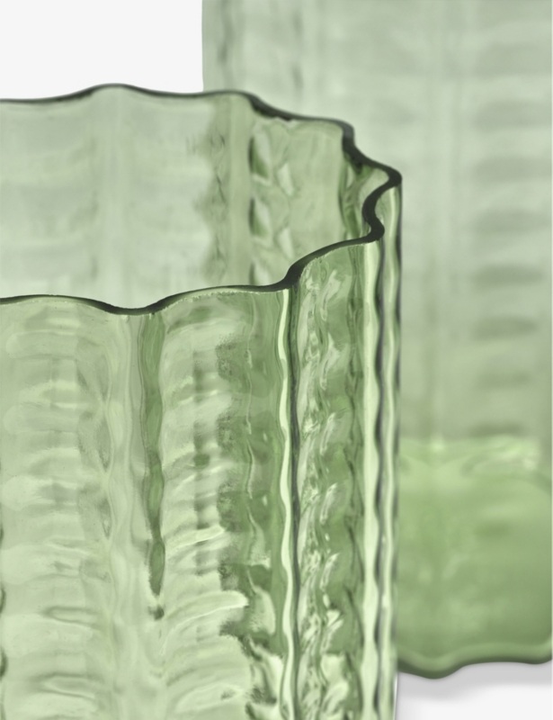 Wave glass vase 28cm