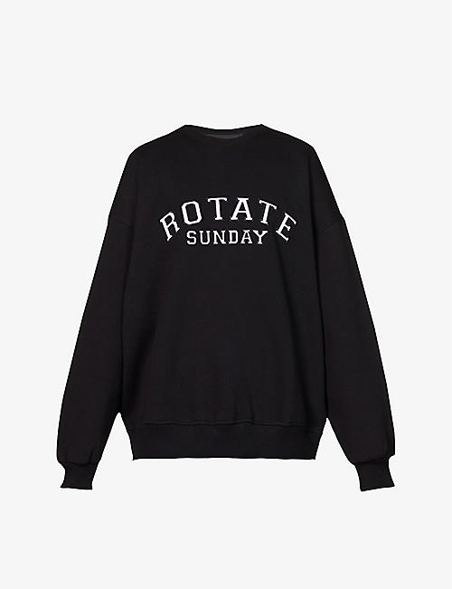 ROTATE SUNDAY: Logo-print organic-cotton sweatshirt