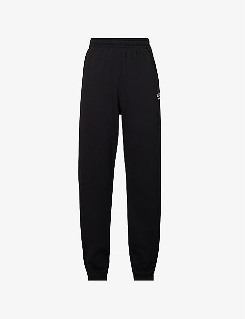 ROTATE SUNDAY: Logo-embroidered tapered-leg mid-rise organic-cotton jogging bottoms