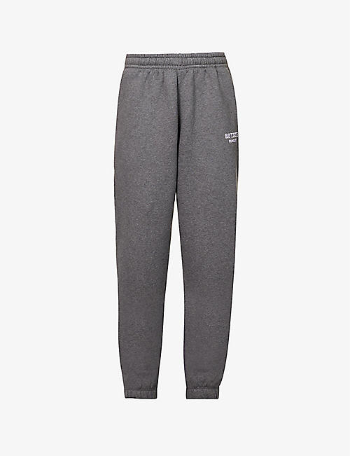 ROTATE SUNDAY: Logo-embroidered tapered-leg mid-rise organic-cotton jogging bottoms