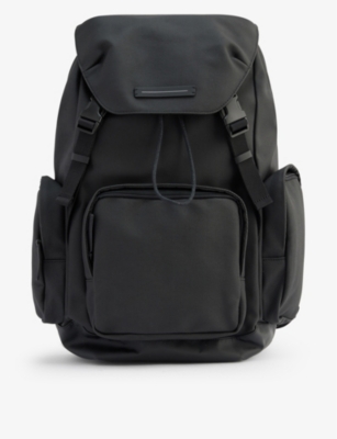 Horizn Studios Womens All Black Sofo Recycled Cotton And Recycled Polyester-blend Backpack