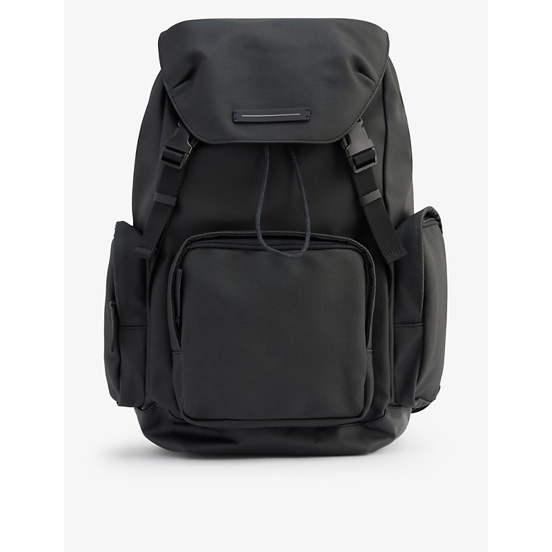 Horizn Studios Womens All Black Sofo Recycled Cotton And Recycled Polyester-blend Backpack
