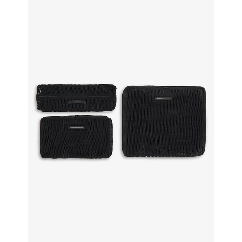 Shop Horizn Studios All Black Set Of Three Mesh Packing Cubes
