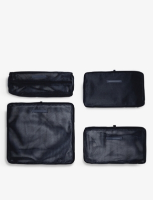 Shop Horizn Studios Night Blue Mesh Packing Cubes Set Of Four