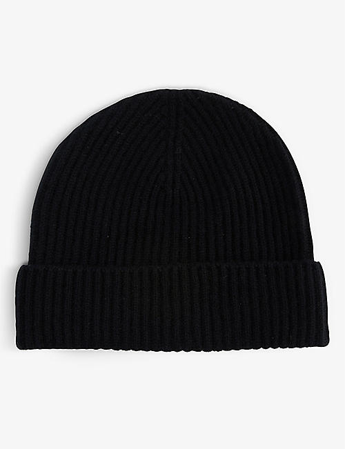 JOHNSTONS: Ribbed-knit cashmere beanie