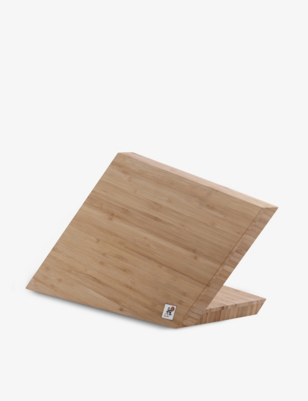 Grained 5-slot wooden knife block 42.5cm