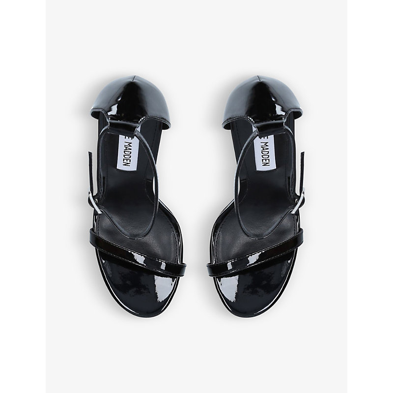 Shop Steve Madden Women's Black Milano Strappy Patent Sandals