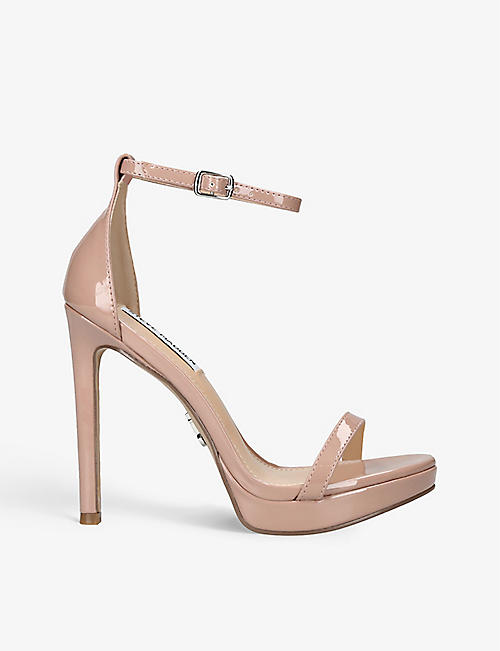 STEVE MADDEN: Milano heeled patent faux-leather sandals