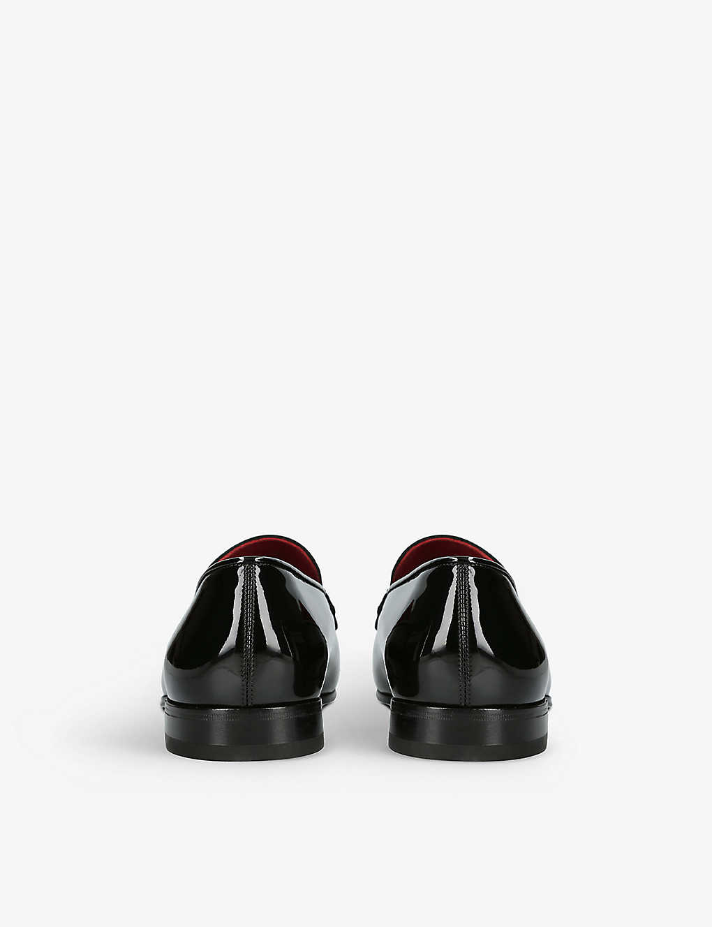 SALVATORE FERRAGAMO Giuffre brand-plaque patent-leather loafers