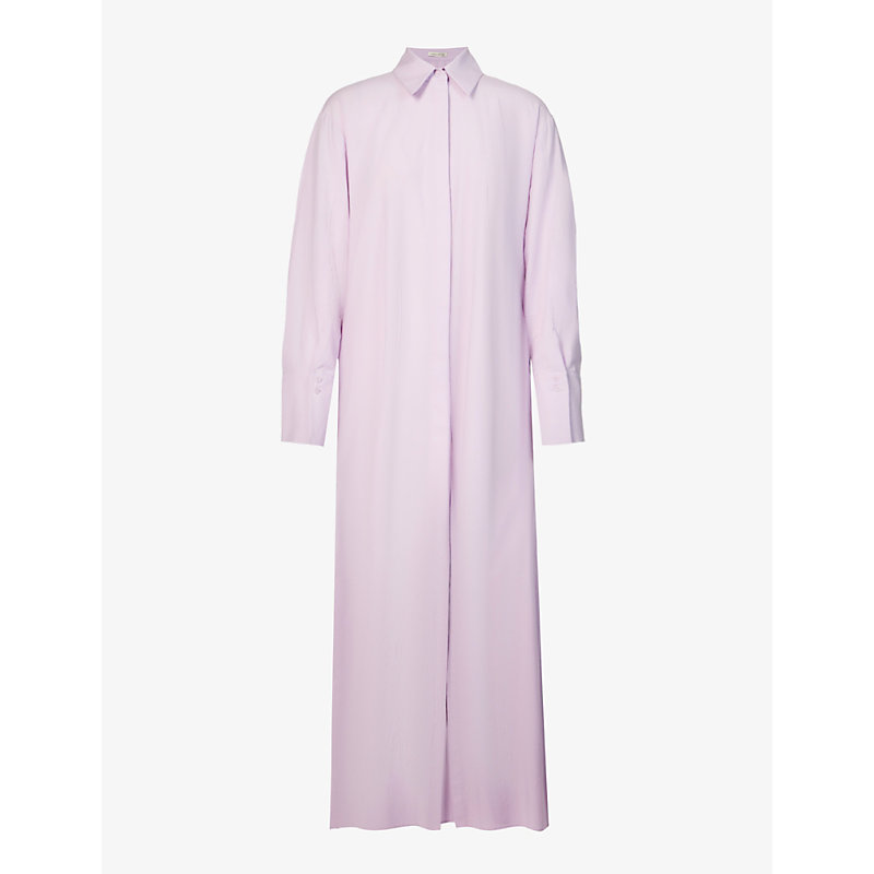 Camilla And Marc Womens Lilac Antonella Relaxed-fit Cotton-blend Maxi Dress