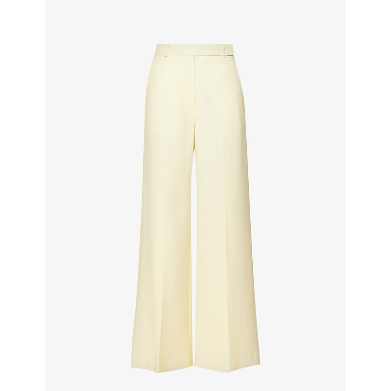 Camilla And Marc Santiago Wide-leg High-rise Woven Trousers In Lemon Sorbet