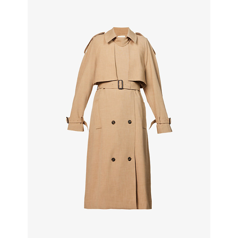 CAMILLA AND MARC CAMILLA AND MARC WOMEN'S FLAX FERNANDO DOUBLE-BREASTED STRETCH-WOVEN TRENCH COAT,61324702