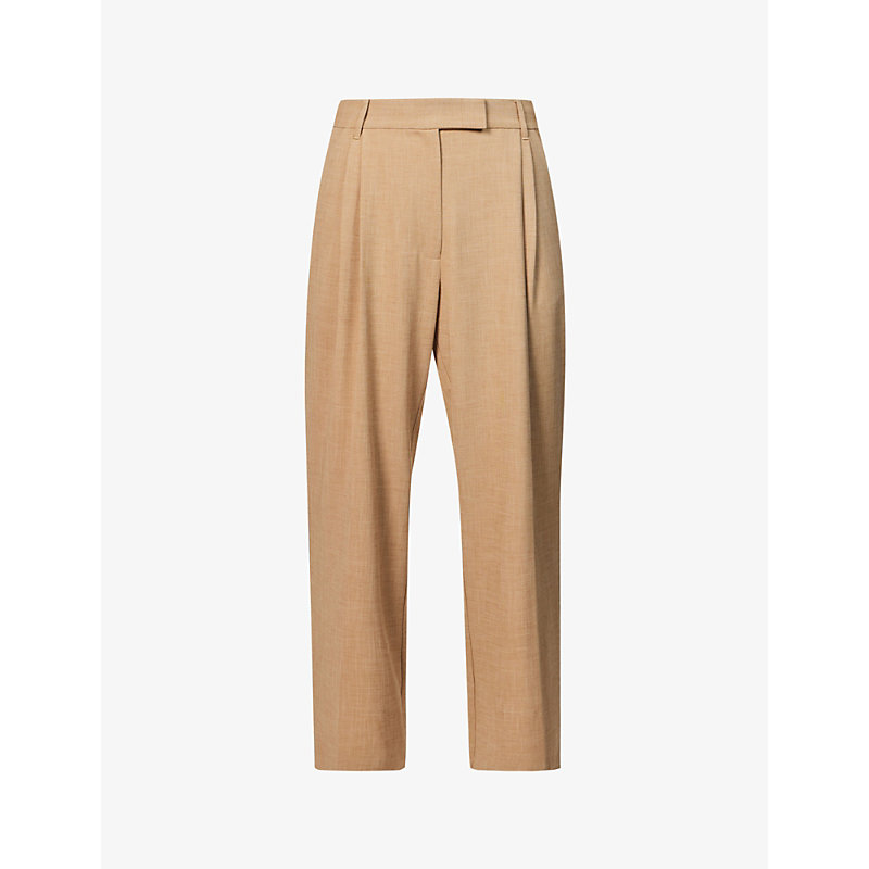 Camilla And Marc Womens Flax Fernando Wide-leg Low-rise Stretch-woven Trousers