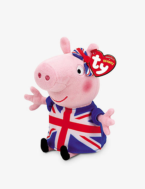 TY: Beanie Boo Peppa Pig Union-Jack soft toy 29cm