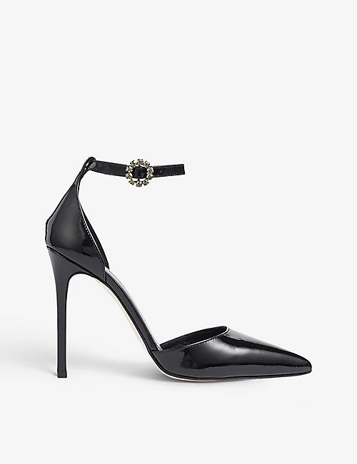 LK BENNETT: Kiera ankle-strap patent leather heeled sandals