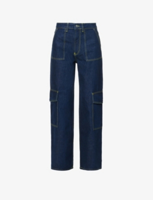 Ganni Rinse Denim Angi Jeans In Rinse