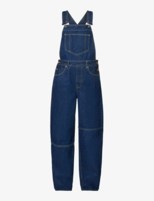 GANNI - Square-neck organic-denim overall | Selfridges.com