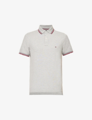 TOMMY HILFIGER: Core logo-embroidered cotton polo shirt