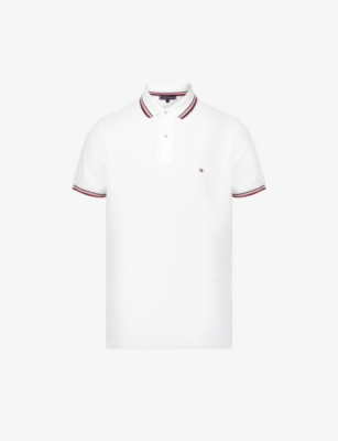 Tommy Hilfiger Core Logo-embroidered Cotton Polo Shirt In White