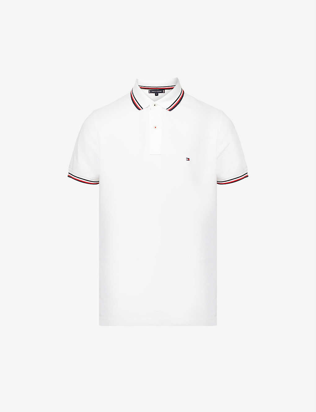 Tommy Hilfiger Core Logo-embroidered Cotton Polo Shirt In White