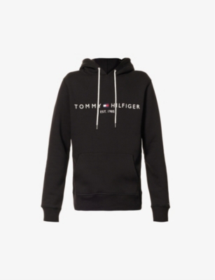 TOMMY HILFIGER: Core logo-print cotton-blend hoody