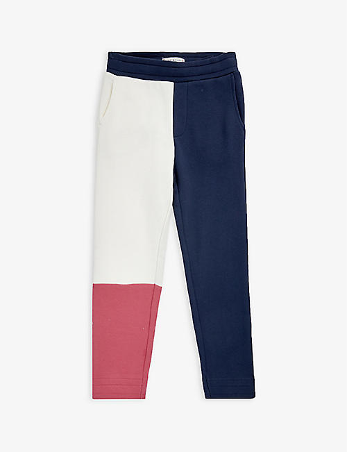 TOMMY HILFIGER: Colour-block cotton-jersey jogging bottoms 4- 16 years
