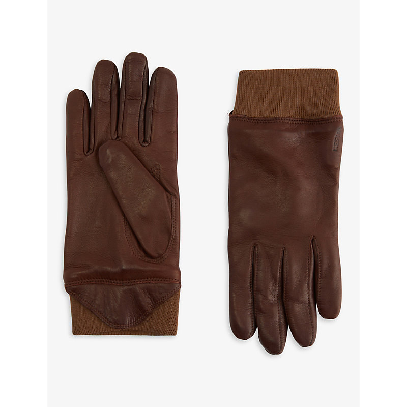 Hestra Mens Chestnut Adrian Leather Gloves