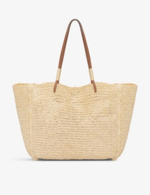 THE WHITE COMPANY Straw natural paper beach bag Selfridges