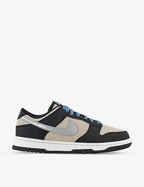 NIKE: Dunk Low panelled woven low-top trainers