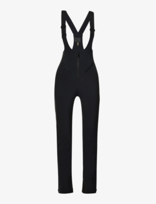 Goldbergh Womens Black Phoebe Flared High-rise Shell Ski Salopettes In Black