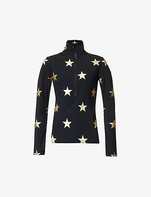 GOLDBERGH: Sky star-print stretch-jersey base-layer top