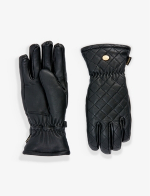 GOLDBERGH: Nishi brand-plaque leather gloves