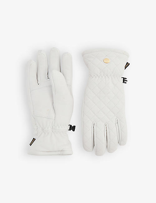 GOLDBERGH: Nishi brand-plaque leather gloves
